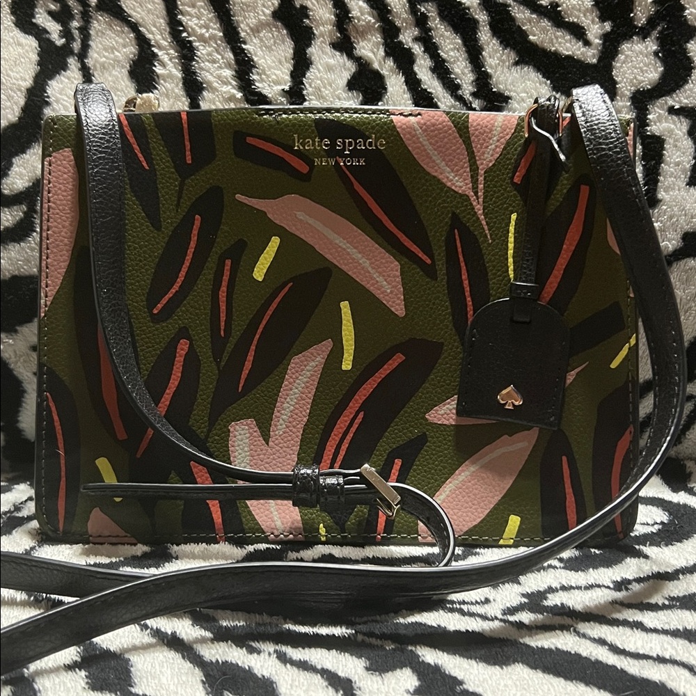 Kate Spade Green and Pink Patterned Bag